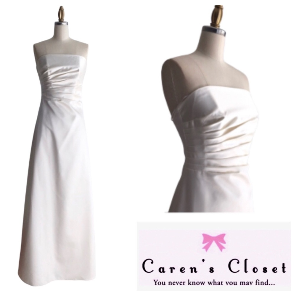 NWOT ABS Satin Strapless Evening Gown Dress